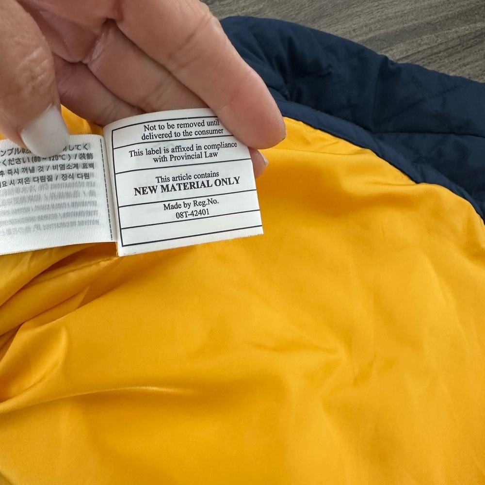 Abercrombie Kids Navy Jacket with Mustard Lining - Picture 9 of 9